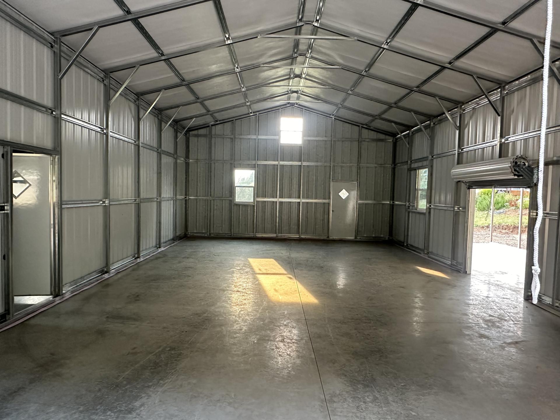 Interior galvanized steel construction