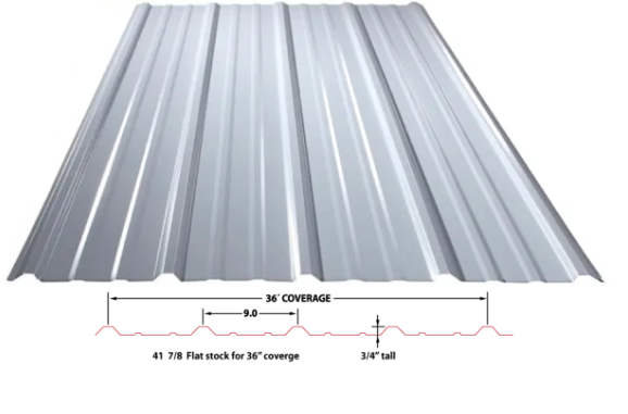 Agricultural metal roofing panels